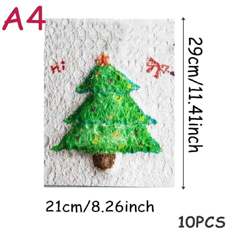 10/100pcs 3D Magic Drawing Canvas Paper for Kids