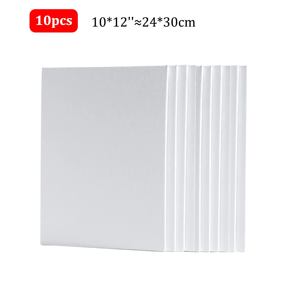 10pcs Primed White Canvas Boards for Painting – HB-17