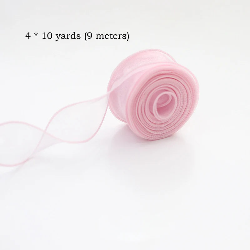 10Yards Chiffon Silk & Organza Ribbon for DIY Crafts