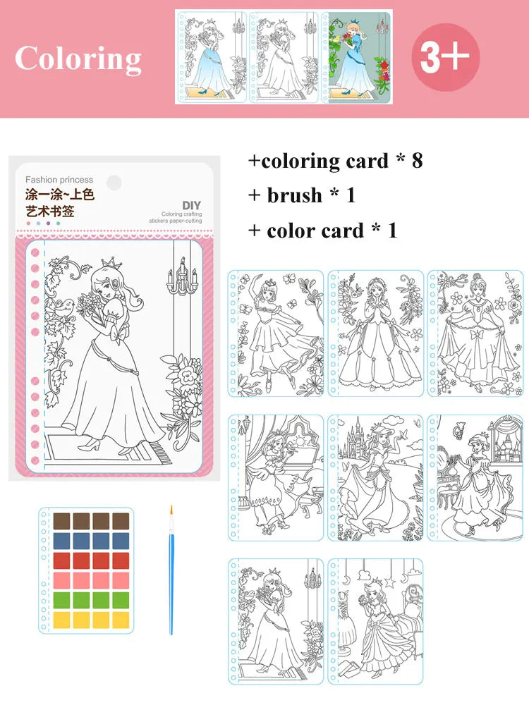 DIY Painting Sticker Craft Kit for Kids – Princess Theme