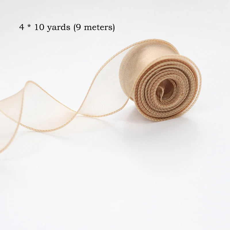 10Yards Chiffon Silk & Organza Ribbon for DIY Crafts