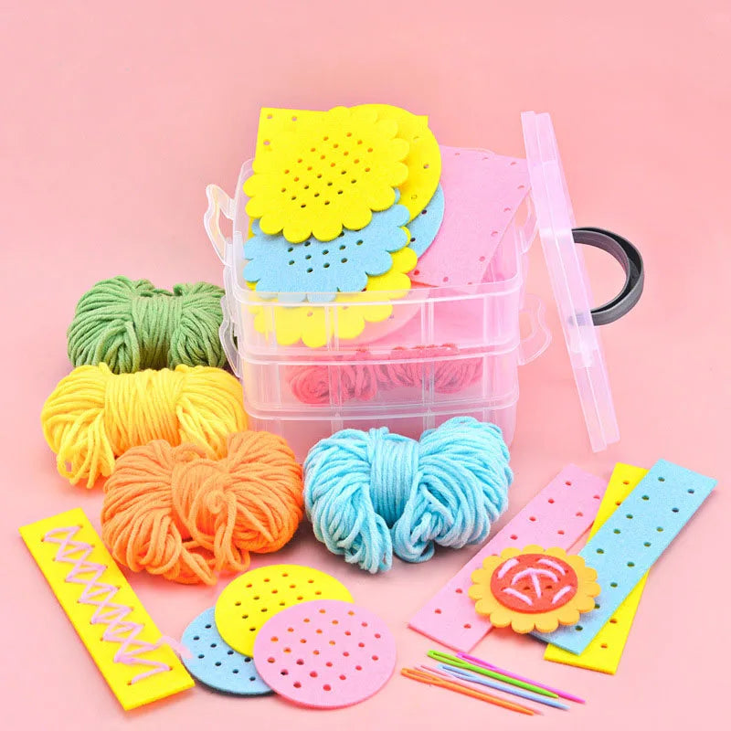 Montessori Lacing Toys for Toddlers – Cartoon Animal Sewing Kit