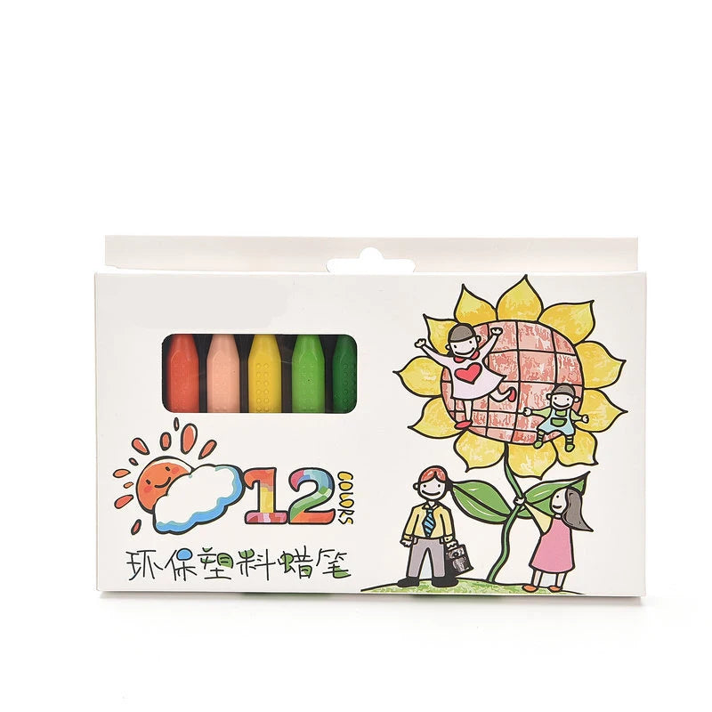 12/24-Color Triangular Crayons for Children’s Drawing