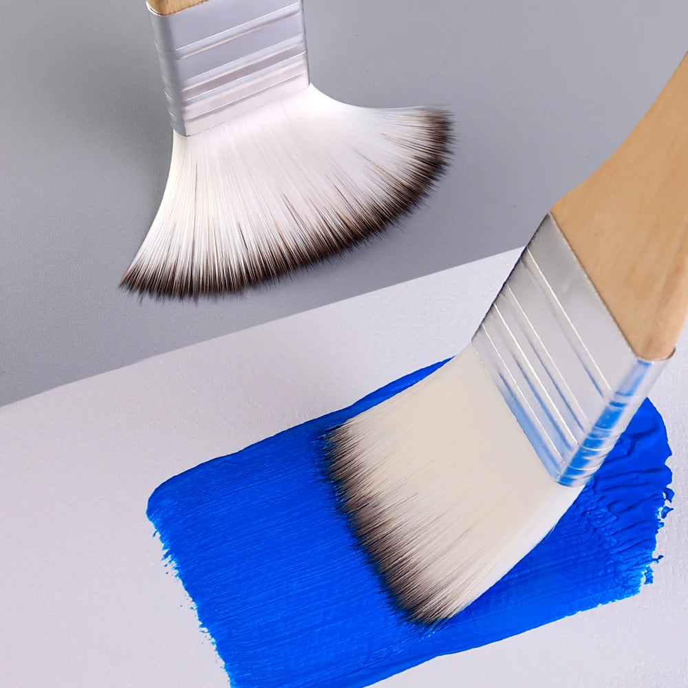 Nylon Brush Set for Watercolor, Oil, & Acrylic Painting
