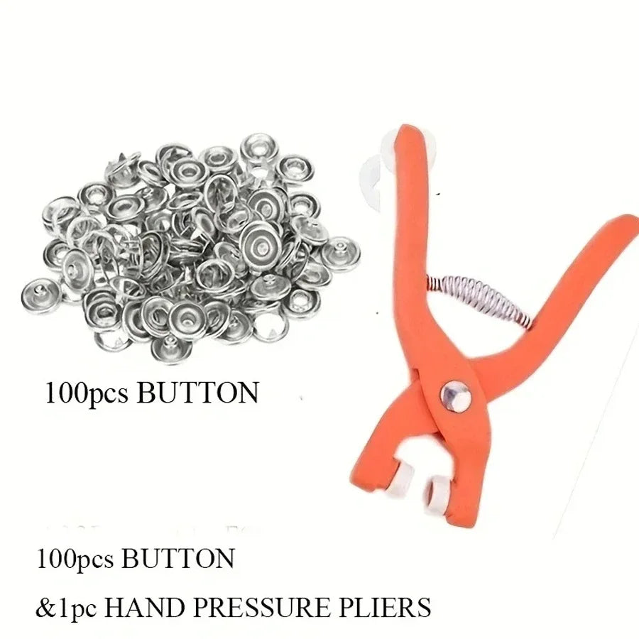50 Sets Five-Jaw Buckle Pliers for Snap Button Installation