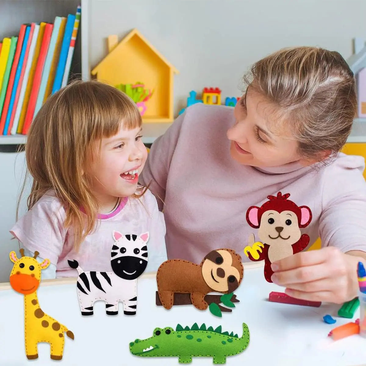 Woodland Animals DIY Felt Plush Sewing Kit for Kids