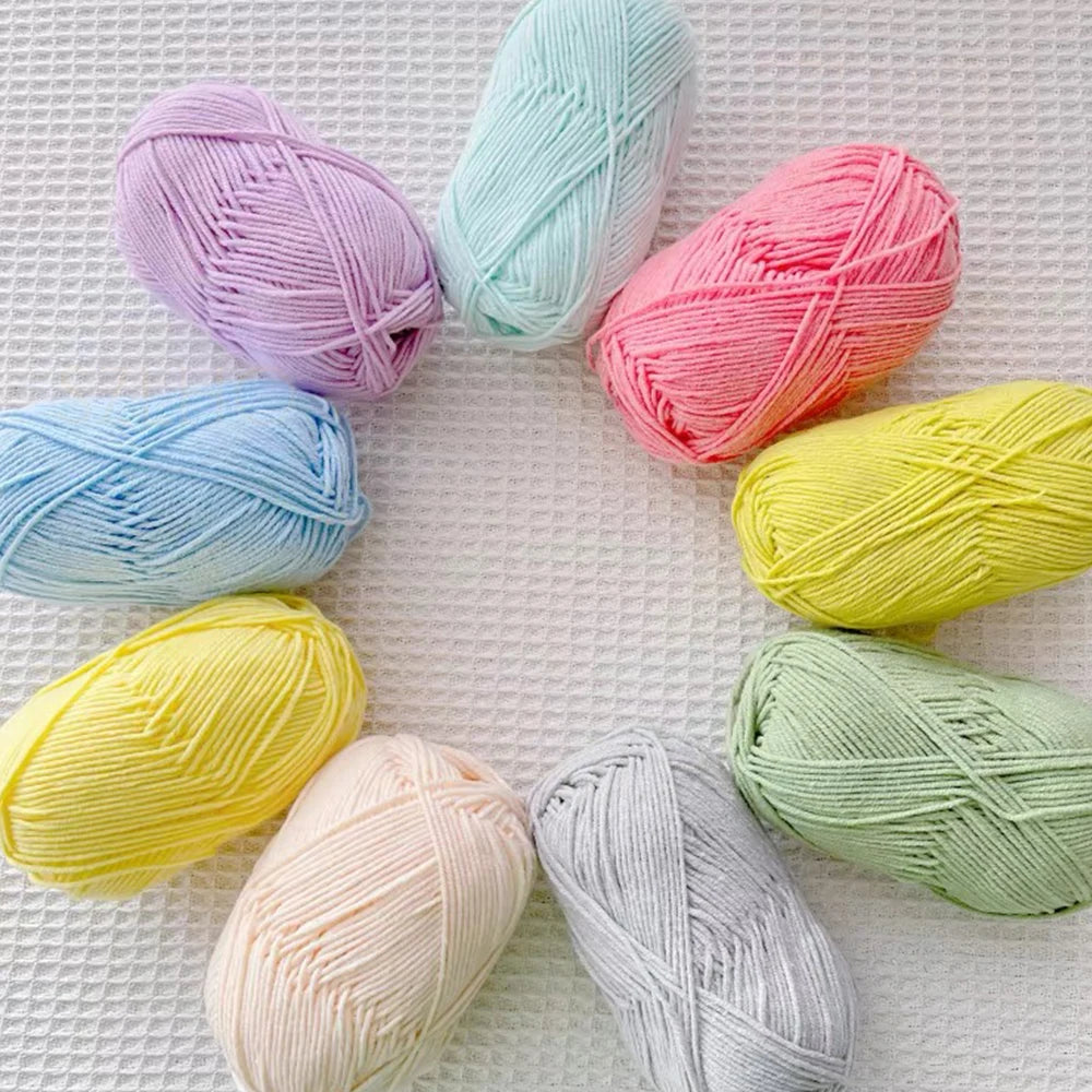50g Soft Milk Cotton Yarn for Knitting & Crochet DIY