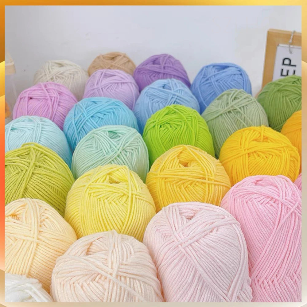 50g Soft Milk Cotton Yarn for Knitting & Crochet DIY