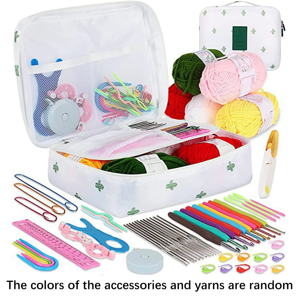 58pcs Beginner Crochet Kit with Hooks & Accessories