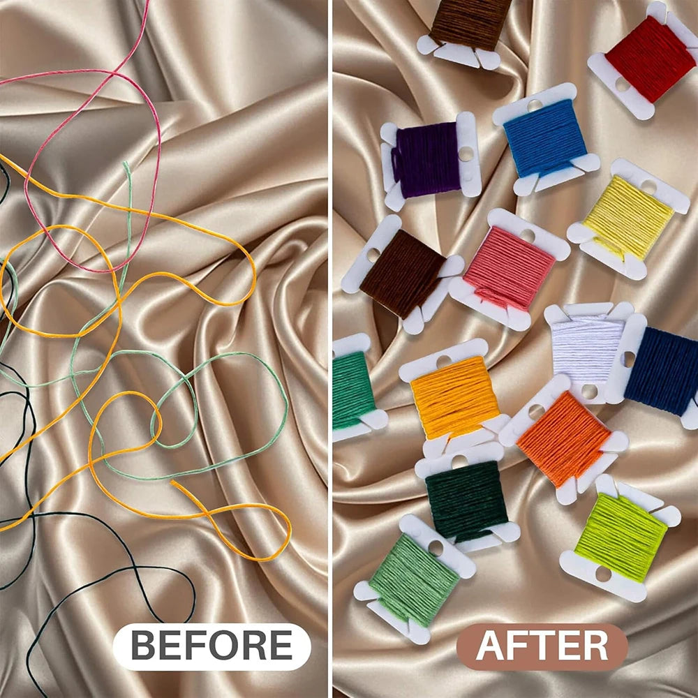 Plastic Embroidery Floss Bobbins & Organizer for DIY Sewing