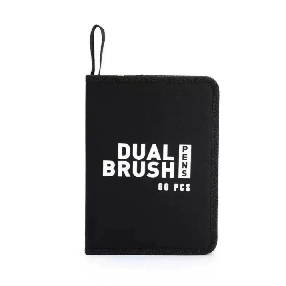Dual Tip Art Marker Set – Watercolor Fineliner & Brush Pens